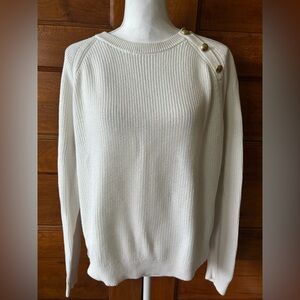 J. Crew Sweater with Gold Button Details